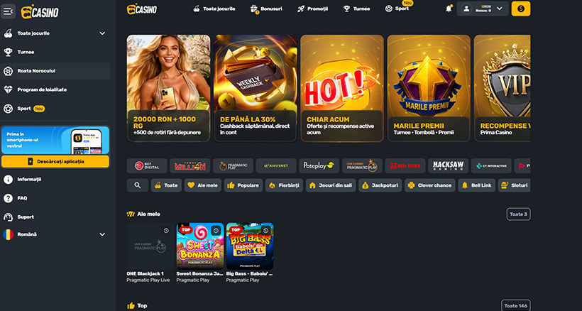 Aplicația Prima Casino