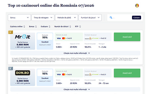 cele mai bune cazinouri online licențiate din România
