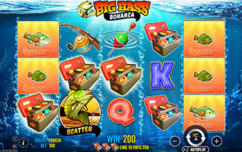 Big Bass Bonanza câștig pe linie