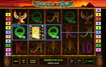 Book of Ra Deluxe câștig pe linie