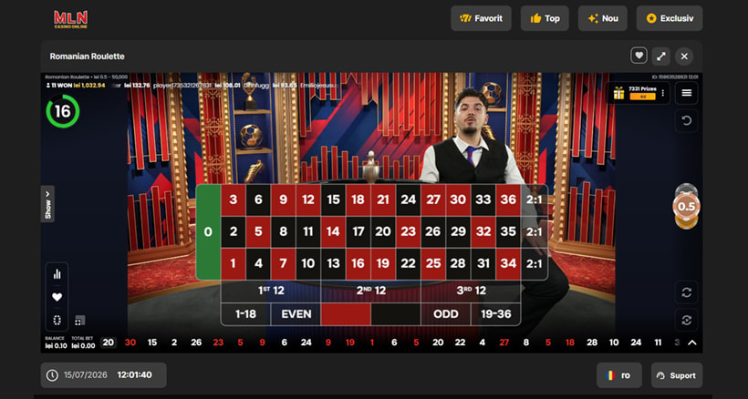 Mese de cazino live la Million Casino