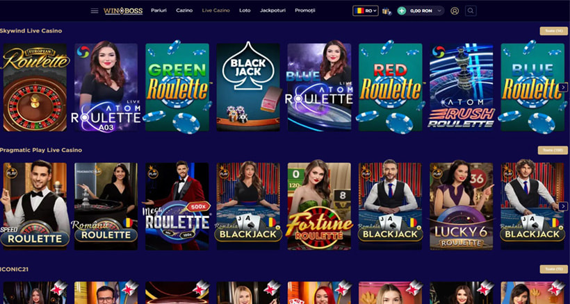 Cazinou live WinBoss Casino