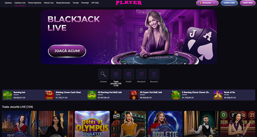 Cazinou live la Player Casino