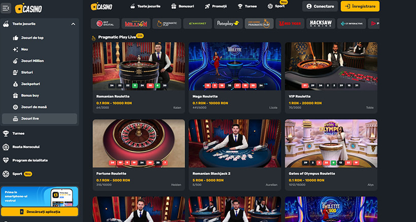 Cazinou live la Prima Casino