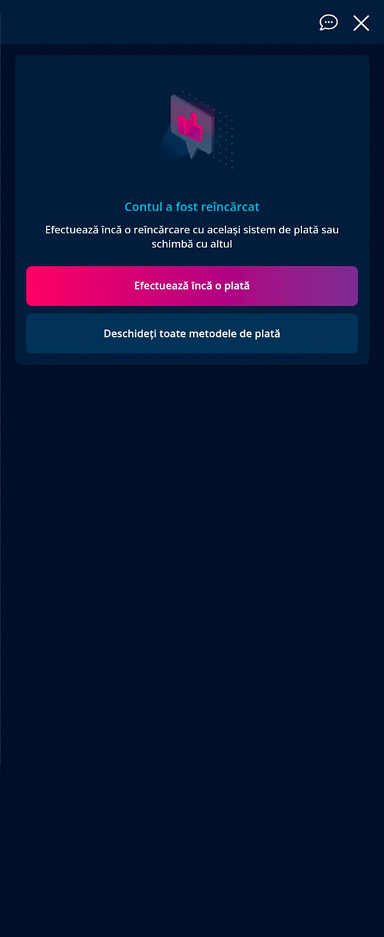 Pasul 6: Confirmare depunere prin card de credit la cazinoul online
