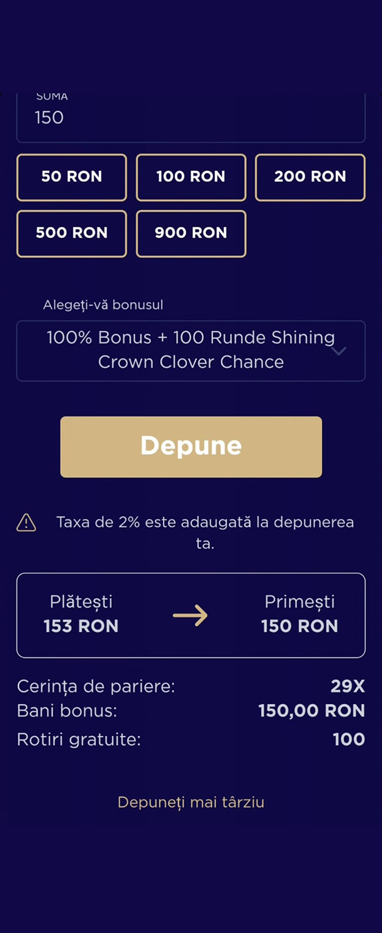 Pasul 4: confirmare bonus