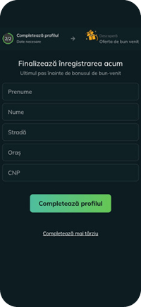 Datele personale cerute la înregistrarea Excelbet