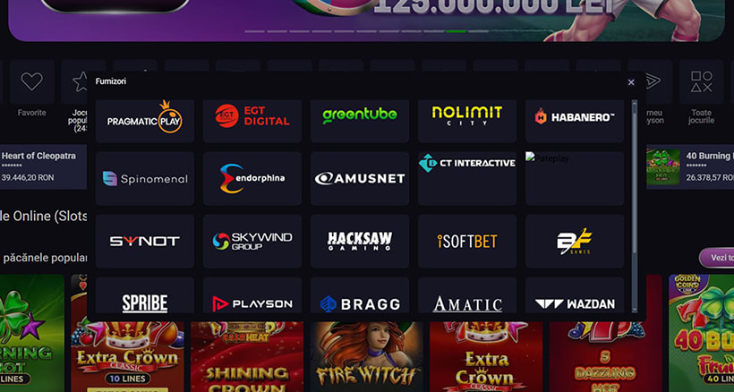 Furnizori de software Player Casino