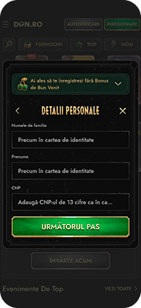Introducerea datelor personale la Don.ro