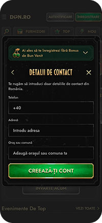 Introducerea detaliilor de contact la Don.ro