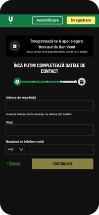 Completarea datelor de contact