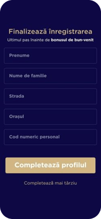 Completarea numelui și adresei