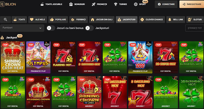 Jocuri cu jackpot la Bilion