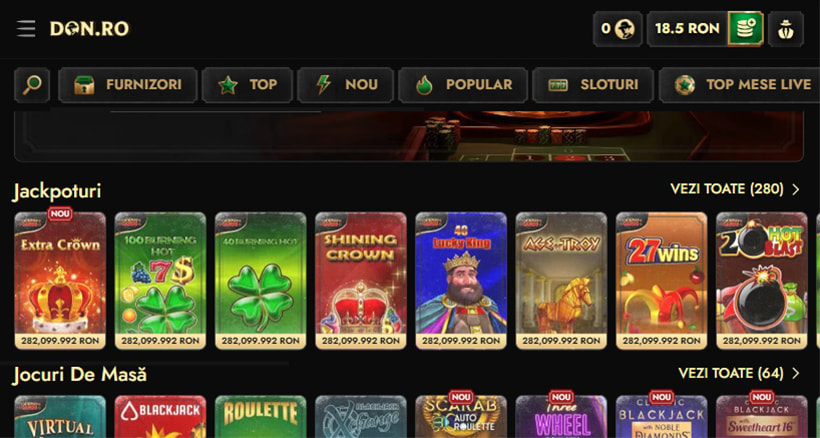 Jocuri cu jackpot la Don.ro