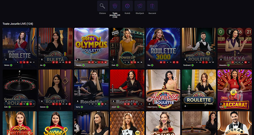 Mese de cazinou live la Player Casino