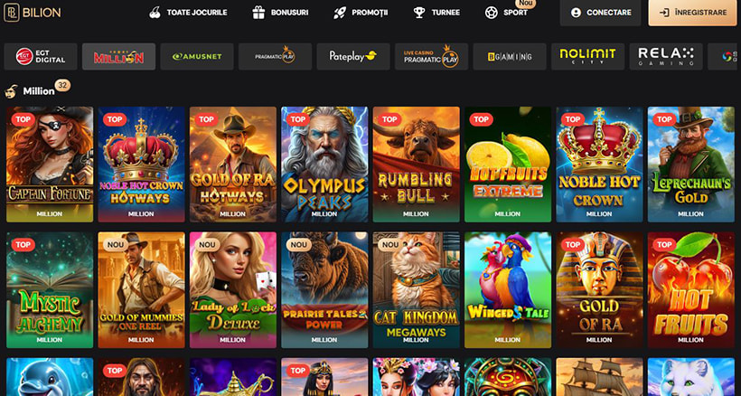 Jocuri Million la Bilion Casino