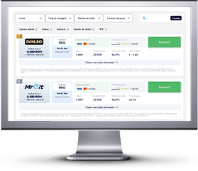 Cazinouri online din România afișate pe un desktop