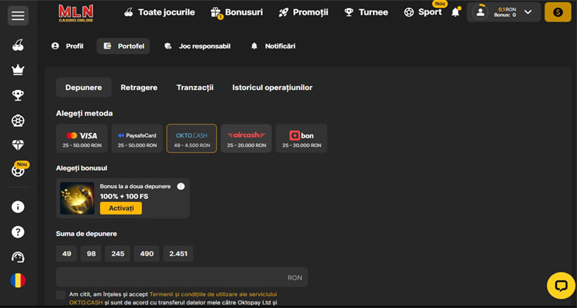Metode de depunere la Million