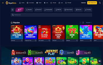 Pagină principală Royal Slots