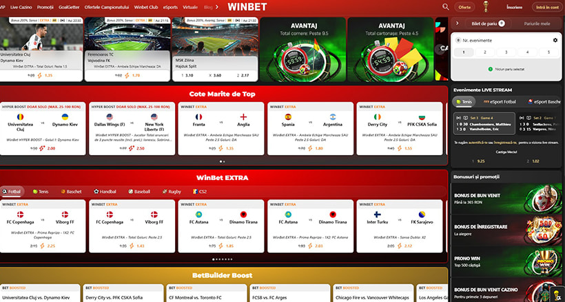 Pariuri sportive la Winbet Casino