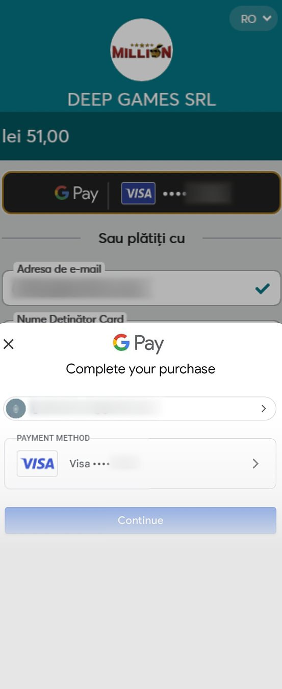 pasul 3 - confirmă plata pe telefon