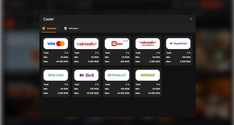Metode de plată TotoGaming Casino