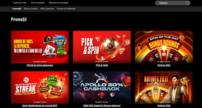 Promoții PokerStars Casino