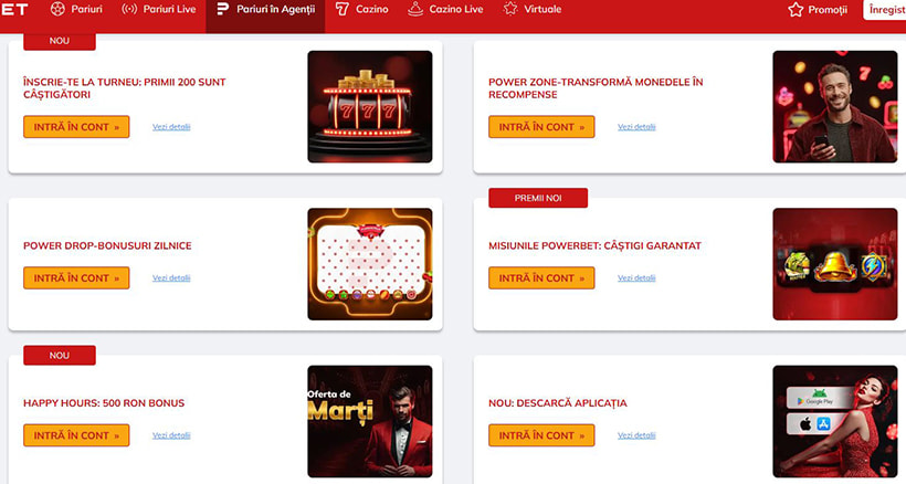 Promoții Powerbet Casino