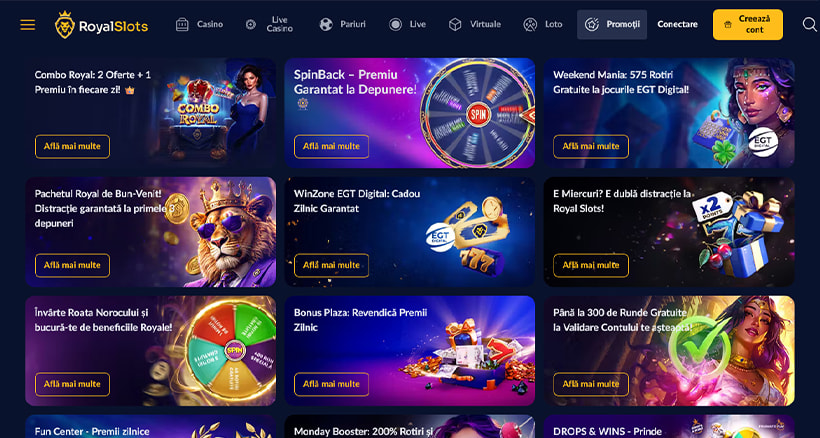 Promoții Royal Slots Casino
