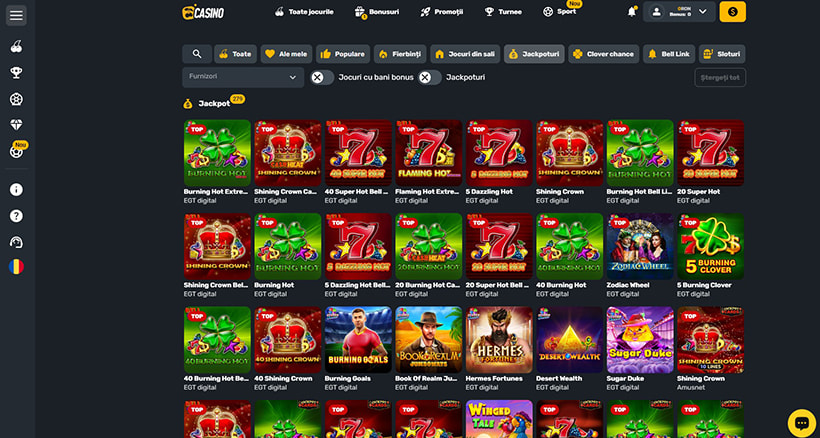 Sloturi cu jackpot la Prima Casino