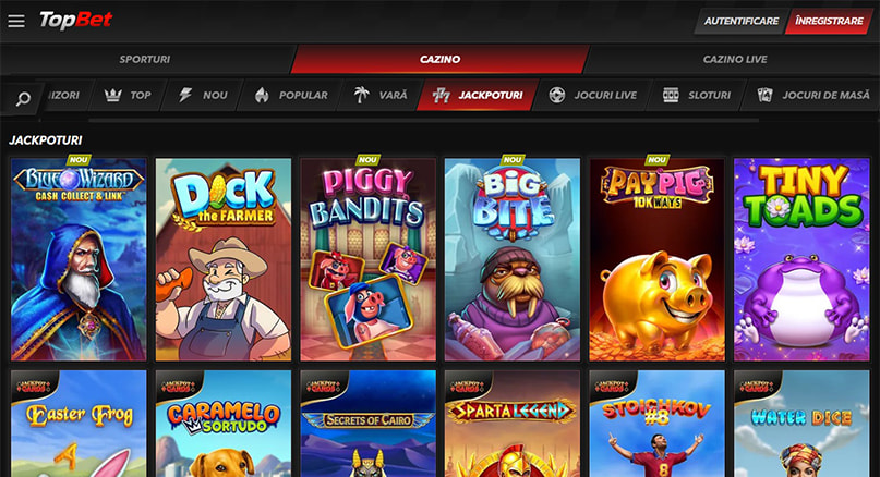 Portofoliul de sloturi cu jackpot TopBet Casino