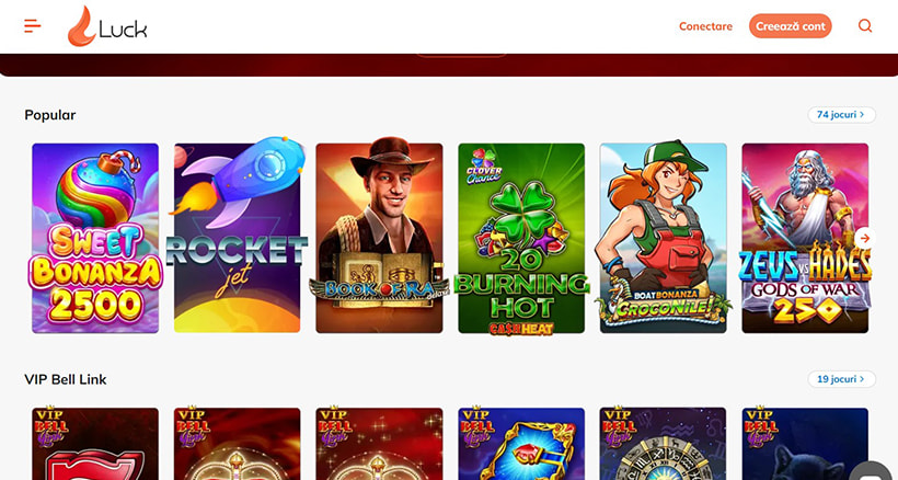 Jocuri de top la Luck Casino