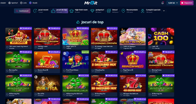 Jocuri de top la Mr Bit Casino