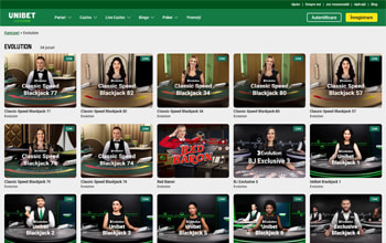 Jocuri Evolution la Unibet