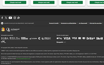 Metode de plată la Unibet