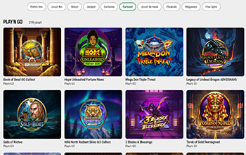 Jocuri Play’n GO la Unibet