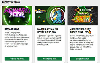 Promoții la Unibet