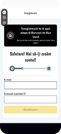 Pasul 2 de înregistrare la Vlad Cazino